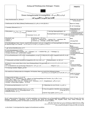 Fillable Online Skill Irantvto Antrag Auf Erteilung Eines Schengen