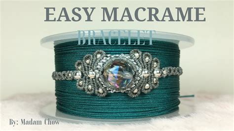 How To Macrame Symmetrical Pattern Bracelet With Beads Youtube