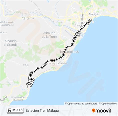 m113 Route Schedules Stops Maps Estación Tren Málaga Updated