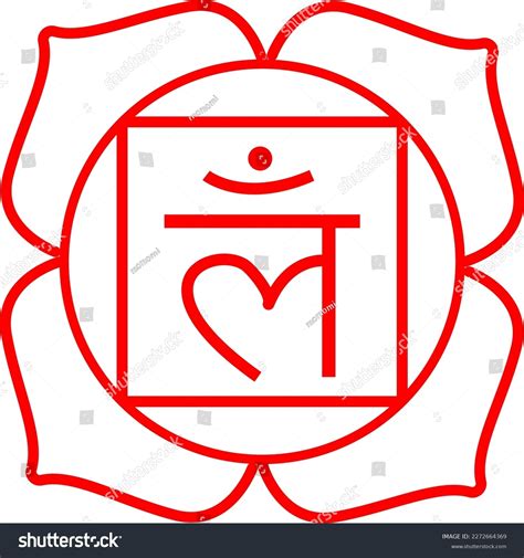 Symbols And Sanskrit And Red Line Drawings Of Royalty Free Stock