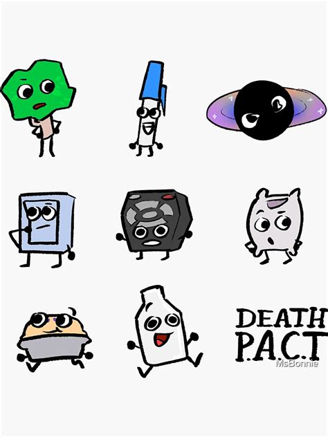 Bfb Death Pact Pack Sticker For Sale By Msbonnie Redbubble