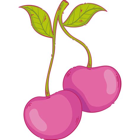 Pink Cherries Fruits 24090020 Png