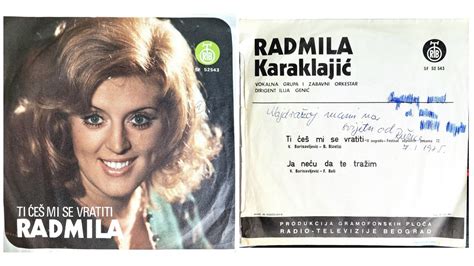 Radmila Karaklajić Ja neću da te tražim 1972 Vinyl SP mono HQ