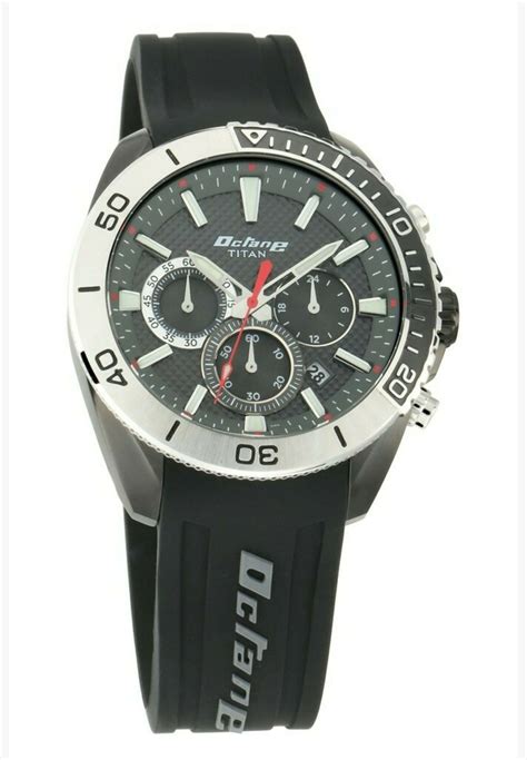 Buy Titan Black Titan Octane Hyper Lume Watch With Black Dial And Ratchet