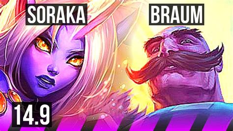 SORAKA Kalista Vs BRAUM Ezreal SUP 12k DMG 900 Games EUW