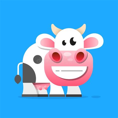 Cow With A Glass Of Milk Vector Stock Vector Illustration Of Head Editable 152578655