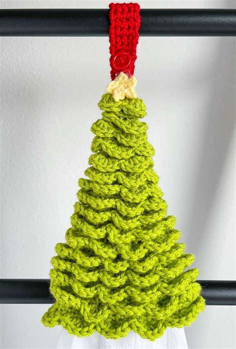 Crochet Christmas Tree Pattern Free Towel Topper Pattern