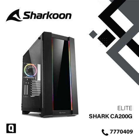 SHARKOON ELITE SHARK CA200G ATX FULL TOWER GAMING PC CASE CALL 7770409