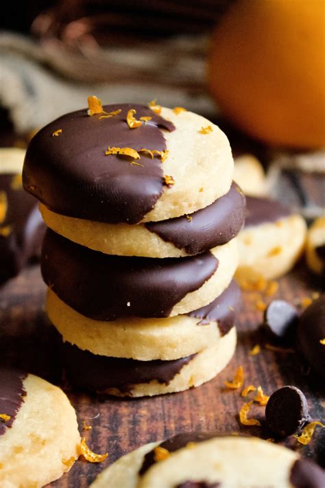 Dark Chocolate Orange Shortbread Cookies — Poetry And Pies