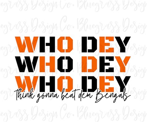 Who Dey Bengals PNG, Digital Download - Etsy