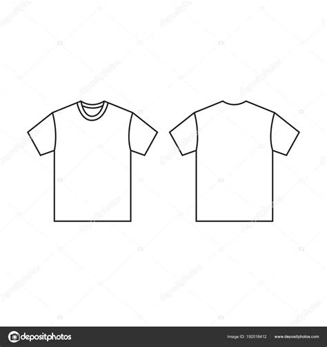 Blank Shirt Template Vector Stock Vector by ©winnievinzence 192018412