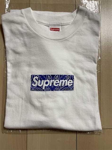 2019aw Supreme Bandana Box Logo Tee L シュプリーム バンダナ ボックス ロゴ 半袖 Tシャツ ホワイト 白lサイズ｜売買されたオークション情報