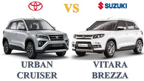 Toyota Urban Cruiser Vs Suzuki Vitara Brezza Comparison Youtube