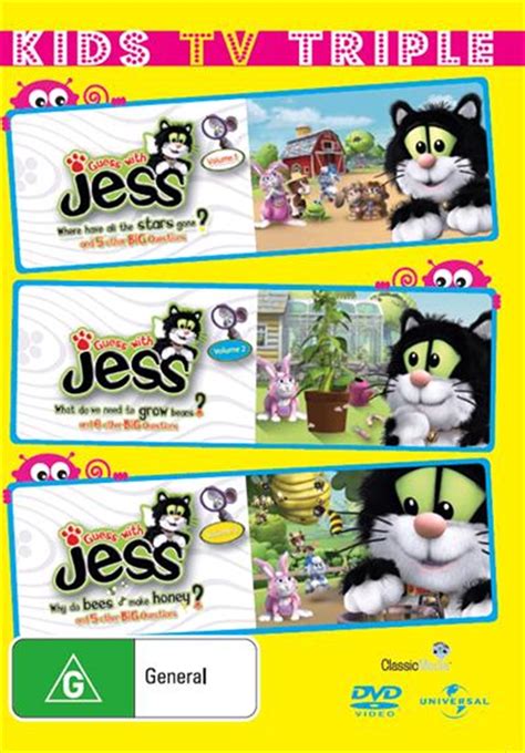 Guess With Jess Vol 1 3 Kids Tv Triple Boxset Animated Dvd Sanity