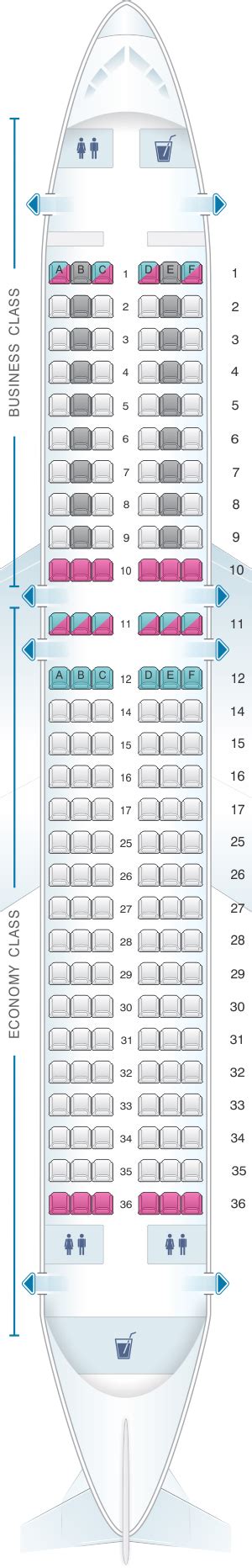 Seat Map SWISS Airbus A320 214 | SeatMaestro.com