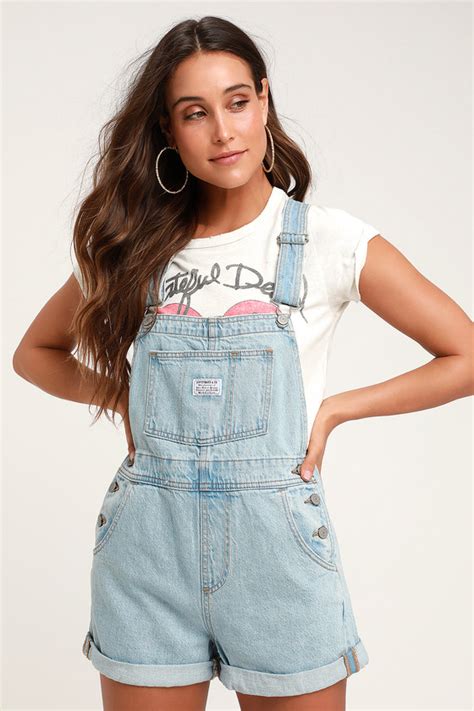 Vintage Shortall Light Blue Denim Overalls Light Blue Denim Overalls Vintage Denim Overalls