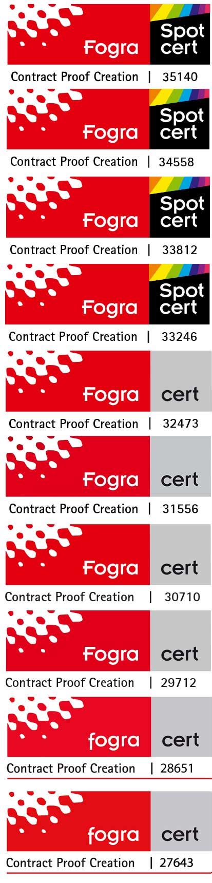 Fogra Certifications of Proof GmbH - shop.proof.de