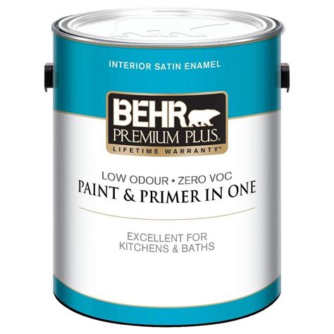 Behr Premium Plus Gal Ultra Pure White Satin Enamel Low Odor