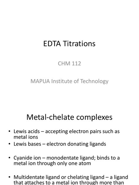 EDTA Titrations | PDF | Ethylenediaminetetraacetic Acid | Titration