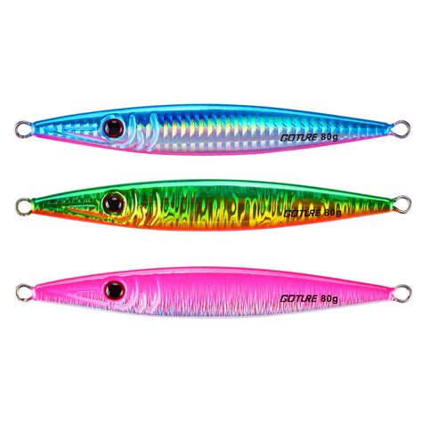 Streamline 3D Saltwater Jig Lures with Glow Effect – GOTURE