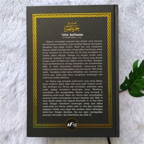 Buku Tafsir Al Quran Juz Juz Amma Ustadz Firanda Stok Kosong