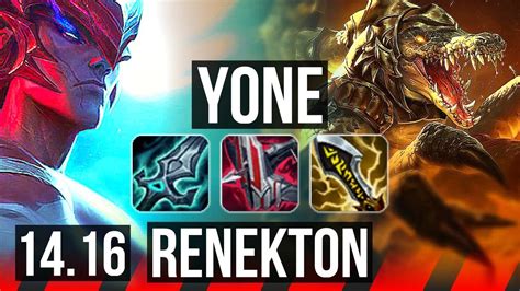 YONE Vs RENEKTON TOP 49k DMG Legendary 15 3 10 Comeback EUW