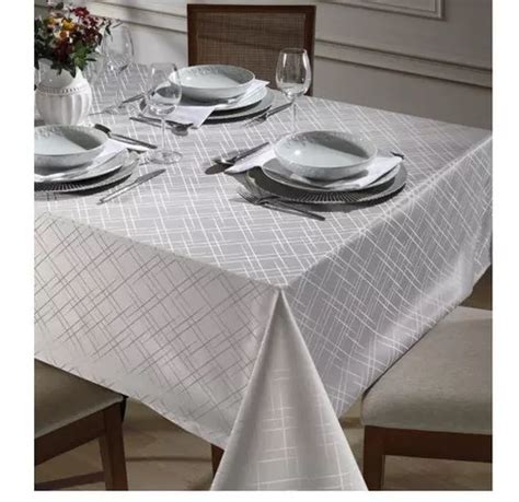 Toalha De Mesa Retangular 8 Lugares Jacquard Requinte Dohler Frete grátis