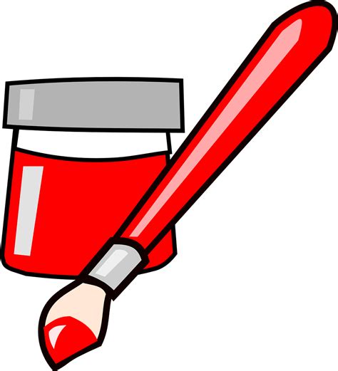 Download Paint Brush Clipart Red Paint Brush Clip Art Png Image With