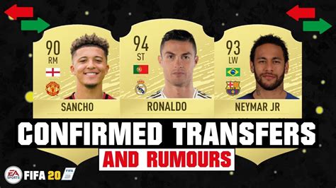 FIFA 20 NEW CONFIRMED TRANSFERS RUMOURS FT RONALDO NEYMAR