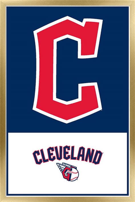 Mlb Cleveland Guardians Logo 22 Wall Poster 22375 X 34 Framed