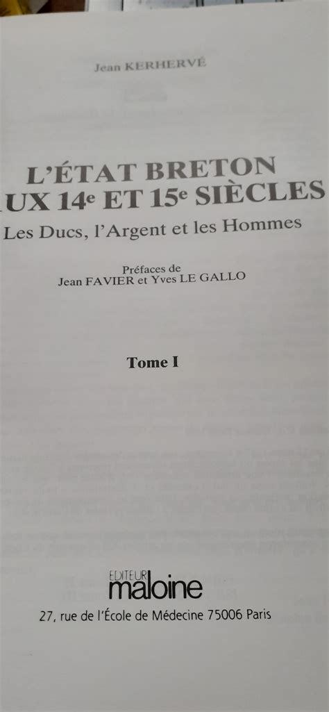 l état breton aux 14e et 15e siècles les ducs l argent et les hommes by