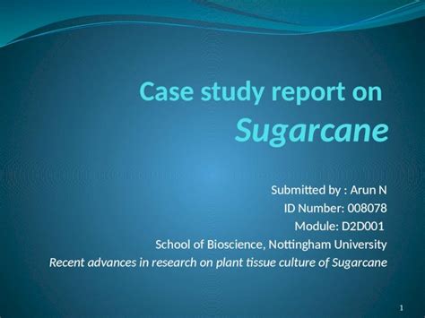 PPTX Case Study Report On Sugarcane PDFSLIDE NET