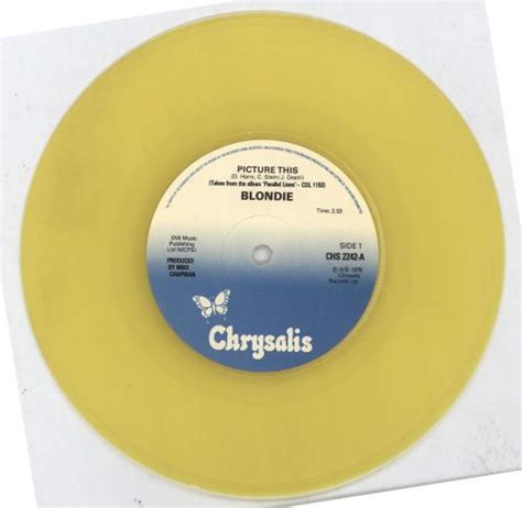 Blondie Picture This Yellow Vinyl Uk 7 Vinyl Single 7 Inch Record