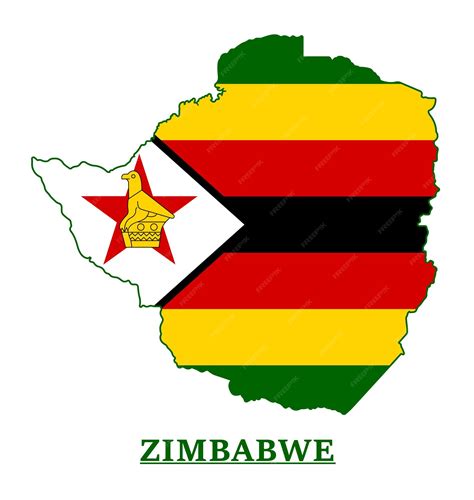 Premium Vector | Zimbabwe national flag map design, illustration of ...