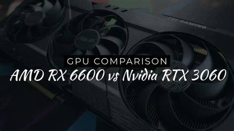 AMD RX 6600 vs Nvidia RTX 3060: Which Cheapest GPU You Should Buy ...