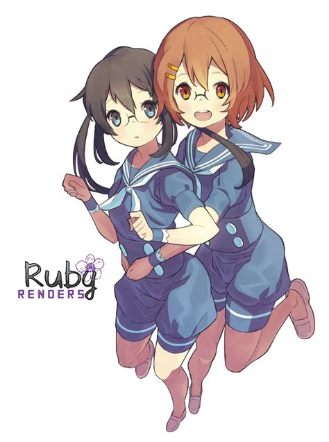 Yui And Azusa Render By Ruby By Spinelnightmare On Deviantart