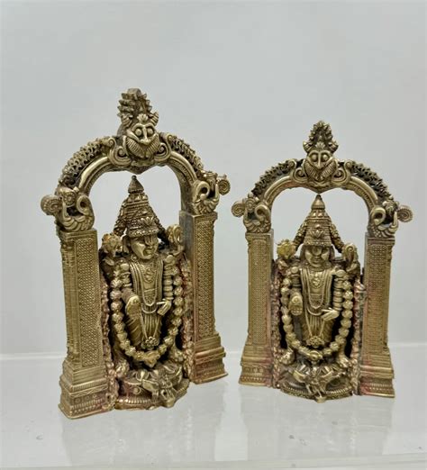 Gold Metal Fine Brass Statue Of Lord Tirupati Balaji Sri