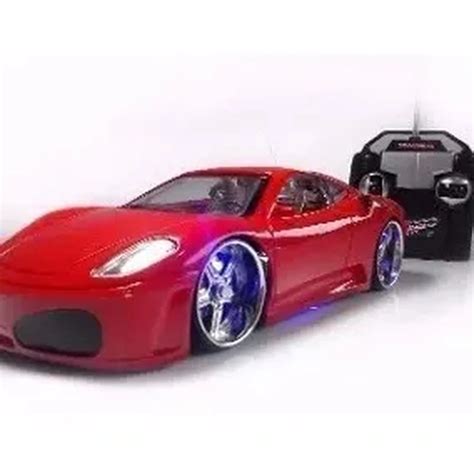 Carrinho Ferrari Controle Remoto Led Nas Rodas E Neon Vermelho