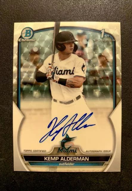 Bowman Draft Kemp Alderman Er Chrome Auto Superfractor