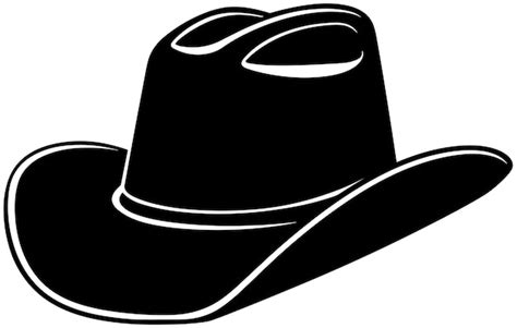 Dise O Del Logotipo Del Sombrero De Vaquero Silueta Simple Vector Premium