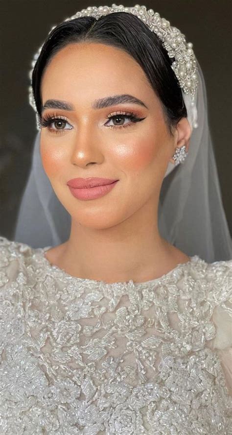 Romantic Wedding Makeup Ideas Hair Up Blushing Bride