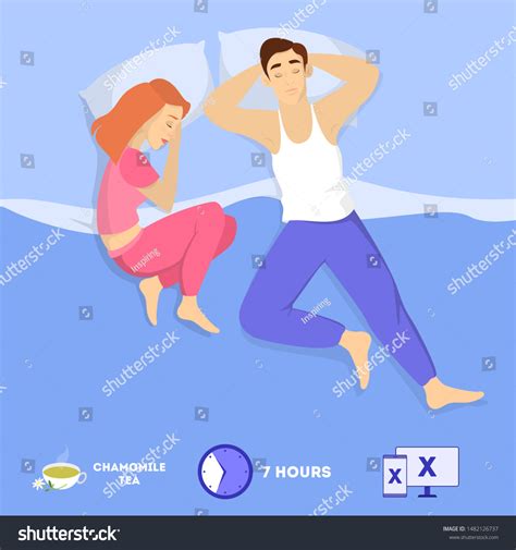 Rules Healthy Sleep Bedtime Routine Good Stock Vector Royalty Free