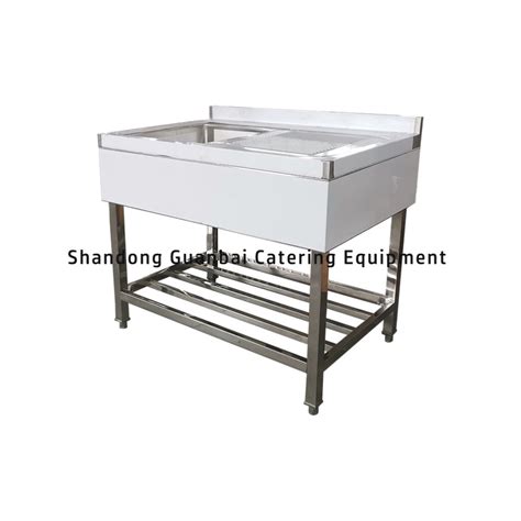 Guanbai Stainless Steel Single Bowl Sink With Drainboard And Welding