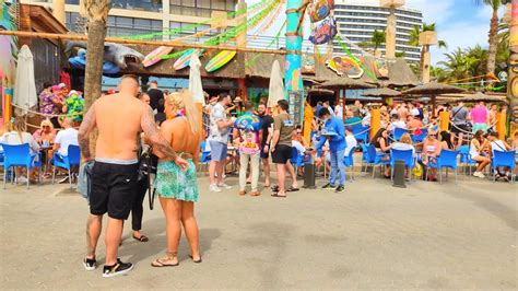 Benidorm Tiki Beach Bar Levante Beach April Costa Blanca Spain