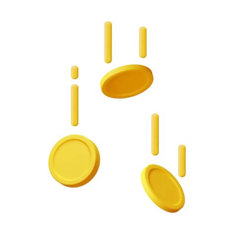 Premium Vector 3D Falling Gold Coins Isolated Money Rain