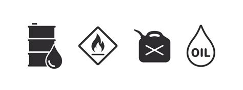 Fuel Icons Fuel Tank Icon Fire Hazard Icon Icons Of Oil Fuel Vector