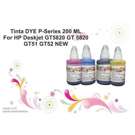 Jual Tinta DYE P Series 200 ML For HP Deskjet GT5820 GT 5820 GT51 GT52