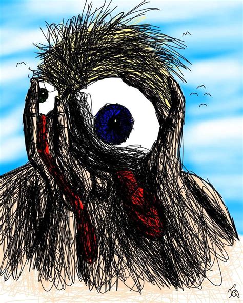 hand eye digital scribble art  wolfburgerorami  deviantart