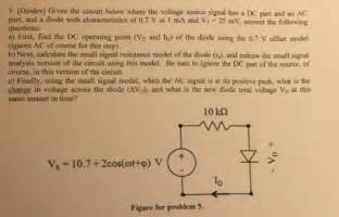 Solved Given The Circuit Below Where The Voltage Source Chegg