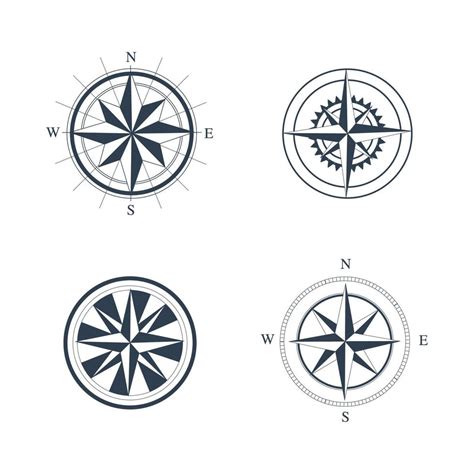 set of compass logo vector icon 22795204 Vector Art at Vecteezy